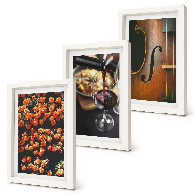 Gallery wall Vintage romantische bloemen, wijn en viool