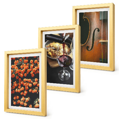 Gallery wall Vintage romantische bloemen, wijn en viool