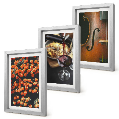 Gallery wall Vintage romantische bloemen, wijn en viool