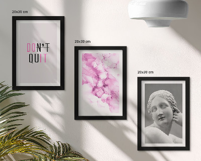 Gallery wall Abstracte aquarel, inspirerende slogan, oude sculptuur
