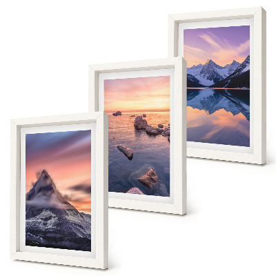 Gallery wall Landschappen met bergen, meren en zonsondergangen