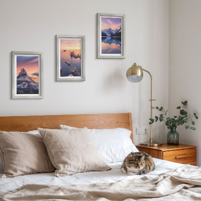 Gallery wall Landschappen met bergen, meren en zonsondergangen