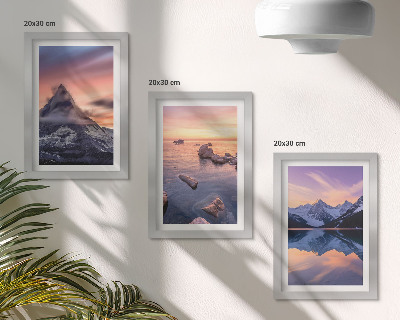 Gallery wall Landschappen met bergen, meren en zonsondergangen