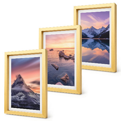 Gallery wall Landschappen met bergen, meren en zonsondergangen
