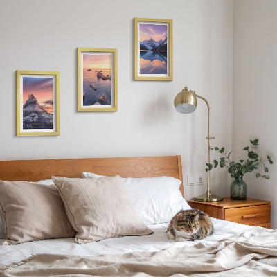 Gallery wall Landschappen met bergen, meren en zonsondergangen