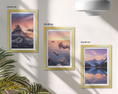 Gallery wall Landschappen met bergen, meren en zonsondergangen