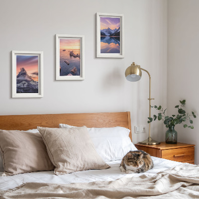 Gallery wall Landschappen met bergen, meren en zonsondergangen