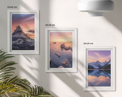 Gallery wall Landschappen met bergen, meren en zonsondergangen