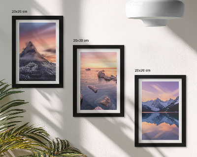 Gallery wall Landschappen met bergen, meren en zonsondergangen