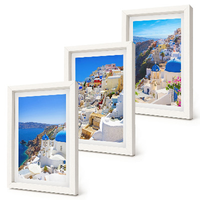 Gallery wall Landschapsarchitectuur van de stad Oia op Santorini, Griekenland