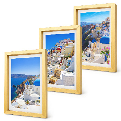 Gallery wall Landschapsarchitectuur van de stad Oia op Santorini, Griekenland