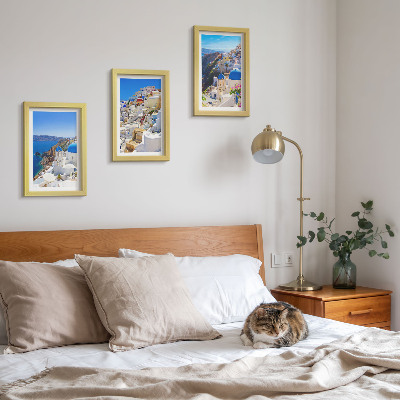 Gallery wall Landschapsarchitectuur van de stad Oia op Santorini, Griekenland
