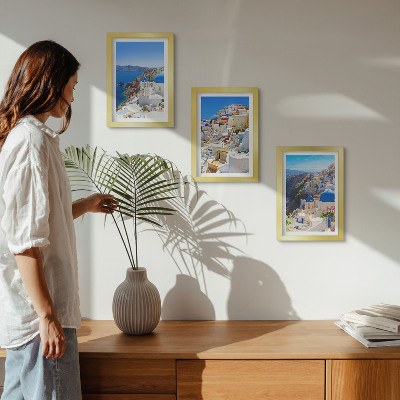 Gallery wall Landschapsarchitectuur van de stad Oia op Santorini, Griekenland