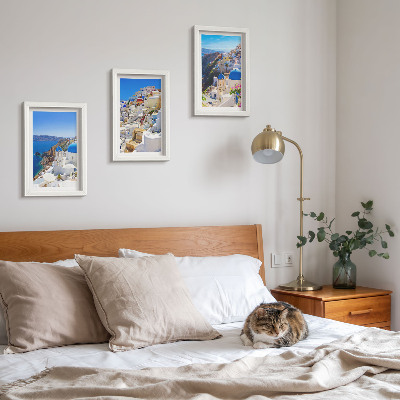 Gallery wall Landschapsarchitectuur van de stad Oia op Santorini, Griekenland
