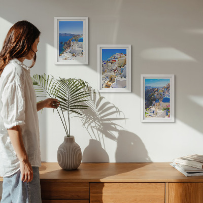 Gallery wall Landschapsarchitectuur van de stad Oia op Santorini, Griekenland