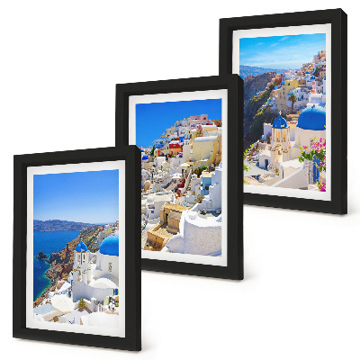 Gallery wall Landschapsarchitectuur van de stad Oia op Santorini, Griekenland