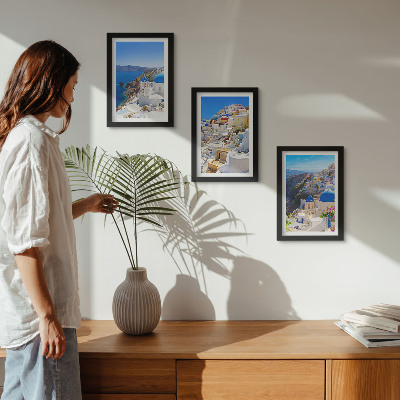 Gallery wall Landschapsarchitectuur van de stad Oia op Santorini, Griekenland