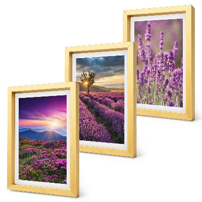 Gallery wall Landschap met lavendelvelden en zonsondergang