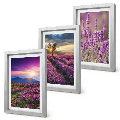 Gallery wall Landschap met lavendelvelden en zonsondergang