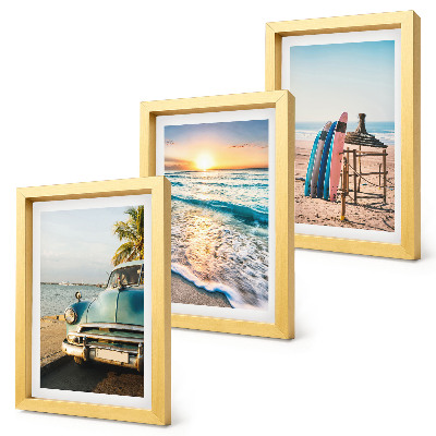 Gallery wall Uitzicht tijdens je vakantie in Miami op de zonsondergang boven de zee.