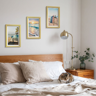 Gallery wall Uitzicht tijdens je vakantie in Miami op de zonsondergang boven de zee.