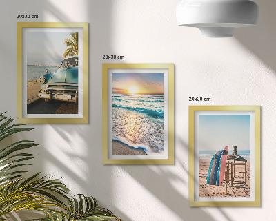 Gallery wall Uitzicht tijdens je vakantie in Miami op de zonsondergang boven de zee.