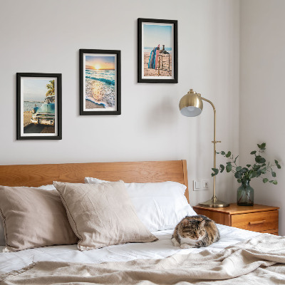 Gallery wall Uitzicht tijdens je vakantie in Miami op de zonsondergang boven de zee.