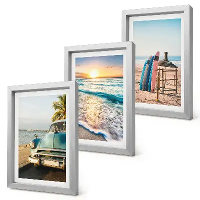 Gallery wall uitzicht op de zonsondergang boven de zee in Miami tijdens je vakantie