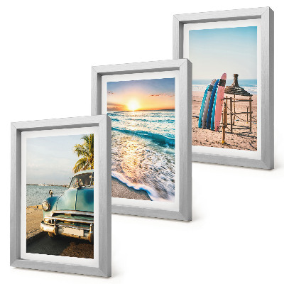 Gallery wall Uitzicht tijdens je vakantie in Miami op de zonsondergang boven de zee.