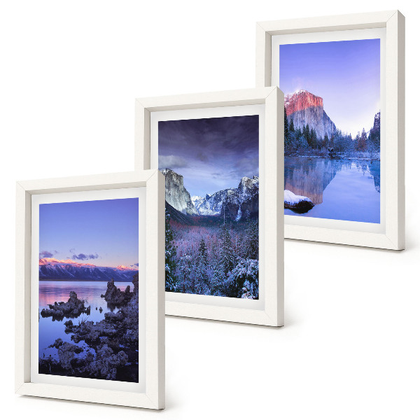Gallery wall Berglandschappen bij schemering, uitzicht op het water