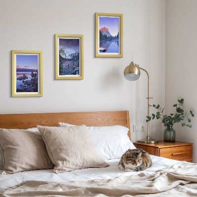 Gallery wall Berglandschappen bij schemering, uitzicht op het water