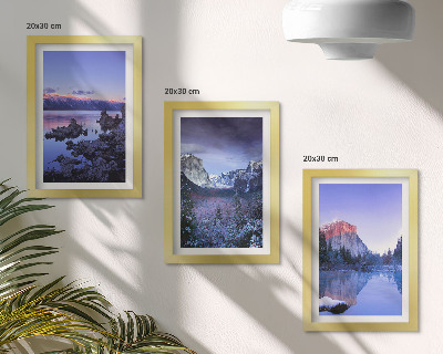 Gallery wall Berglandschappen bij schemering, uitzicht op het water