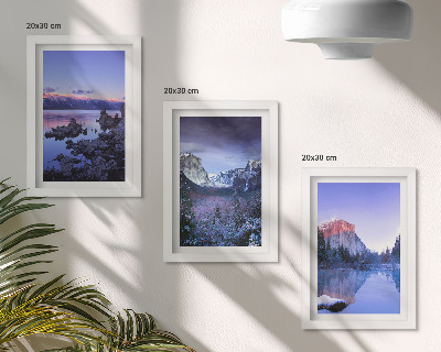 Gallery wall Berglandschappen bij schemering, uitzicht op het water