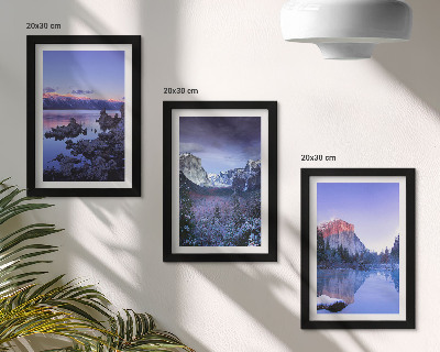 Gallery wall Berglandschappen bij schemering, uitzicht op het water