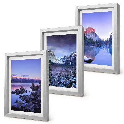 Gallery wall Berglandschappen bij schemering, uitzicht op het water