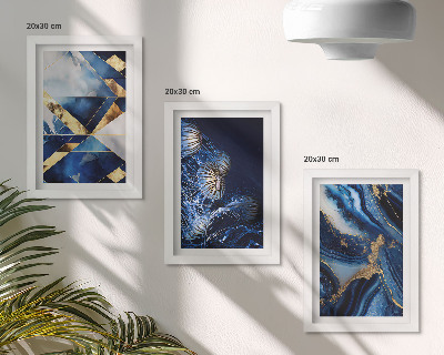 Set van ingelijste schilderijen Abstracte, elegante patronen met accenten