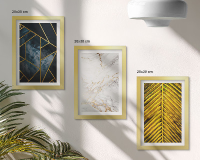 Set van ingelijste schilderijen Moderne geometrische patronen en natuurlijke plantmotieven