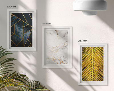 Set van ingelijste schilderijen Moderne geometrische patronen en natuurlijke plantmotieven