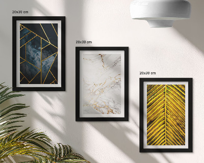 Set van ingelijste schilderijen Moderne geometrische patronen en natuurlijke plantmotieven