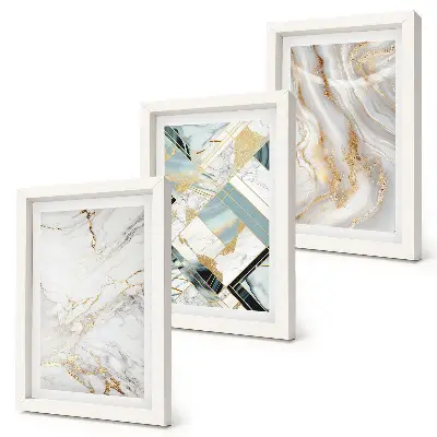 Gallery wall elegante en modieuze abstracte marmerpatronen