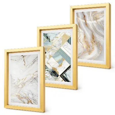 Gallery wall elegante en modieuze abstracte marmerpatronen