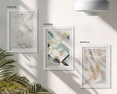Gallery wall elegante en modieuze abstracte marmerpatronen