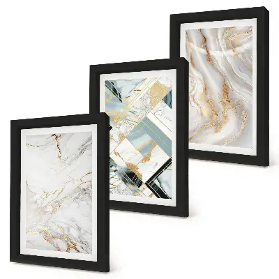 Gallery wall elegante en modieuze abstracte marmerpatronen