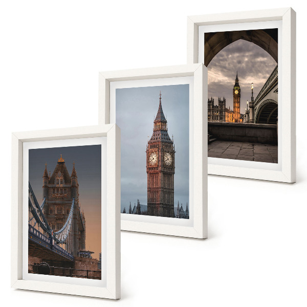 Gallery wall Uitzicht op Londen met de brug en de Big Ben.