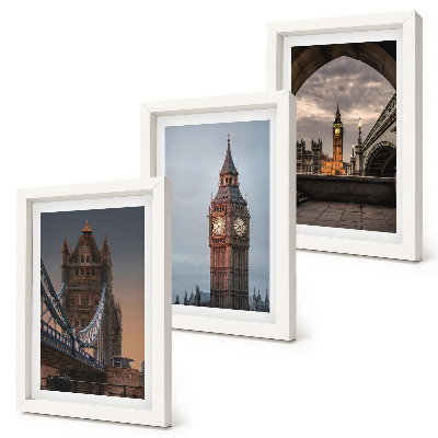 Gallery wall Uitzicht op Londen met de brug en de Big Ben.