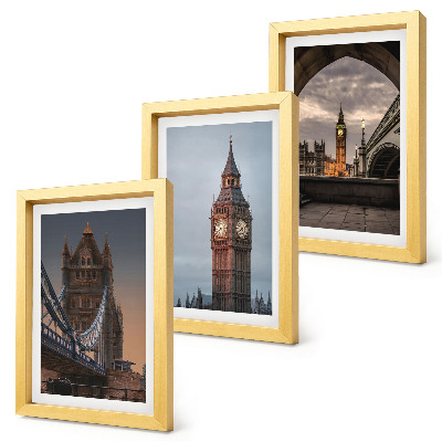 Gallery wall Uitzicht op Londen met de brug en de Big Ben.