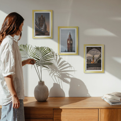 Gallery wall Uitzicht op Londen met de brug en de Big Ben.