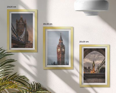 Gallery wall Uitzicht op Londen met de brug en de Big Ben.