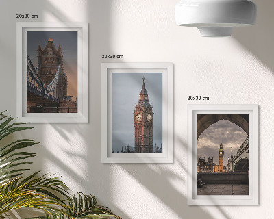 Gallery wall Uitzicht op Londen met de brug en de Big Ben.