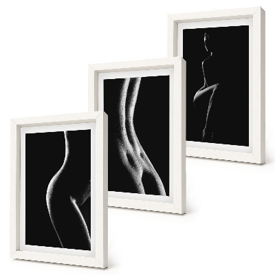 Gallery wall Zwart-wit vrouwelijke silhouetten erotiek